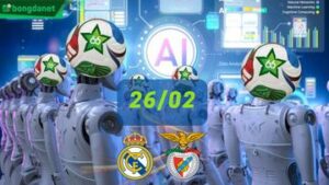 Siêu máy tính dự đoán bóng đá ngày 26/02 tâm điểm đội Real Madrid gặp đội SL Benfica