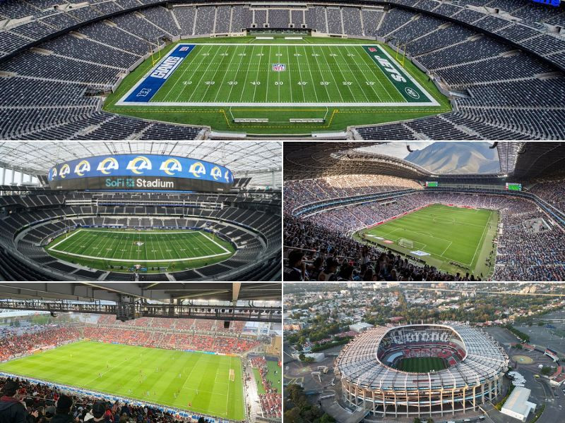 Các sân vận động tại Mỹ sẽ đón chính các trận đấu World Cup 2026